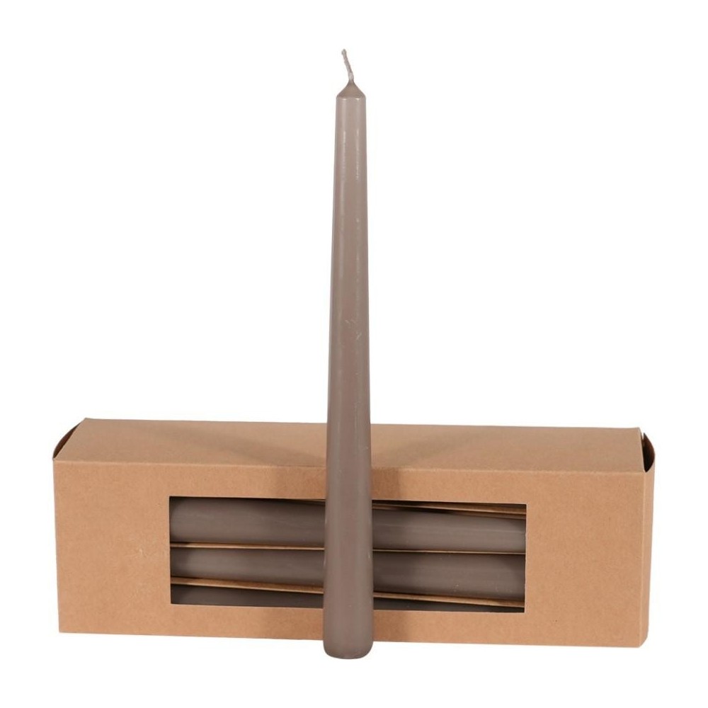 CANDELA CONICA H.250MM. D.21MM. GRIGIO